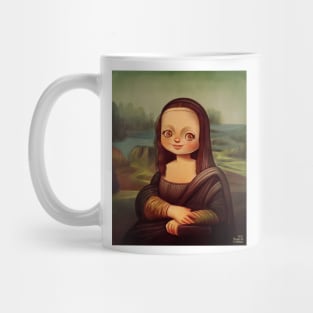 Cute Version of Mona lisa Masterpiece Art History Gift Mug